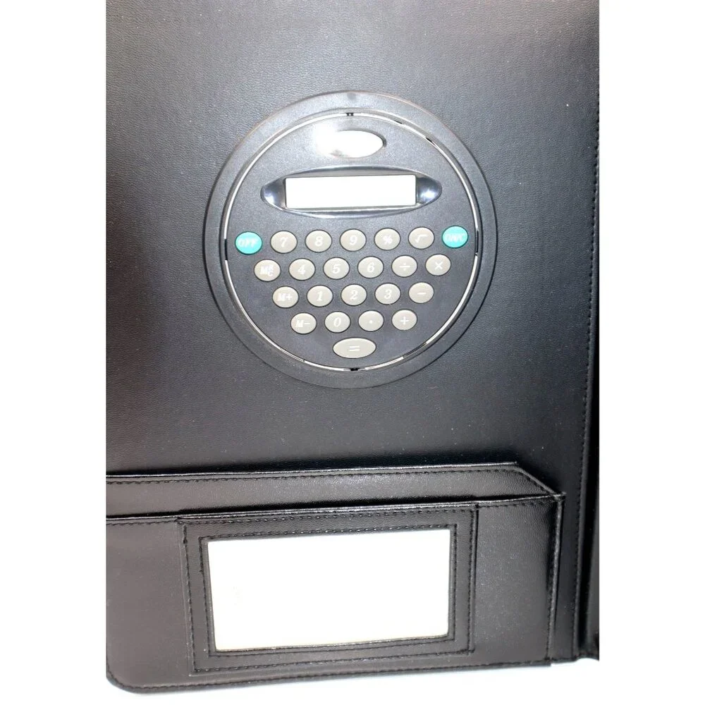 Boeing Black Leather Folio Tablet Case | Travel Business Work Organizer Essentia